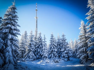 Ochsenkopf Turm in Sichtweite