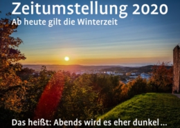 Zeitumstellung Winterzeit 2020