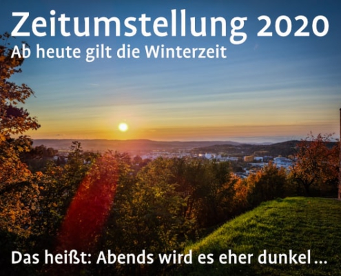 Zeitumstellung Winterzeit 2020