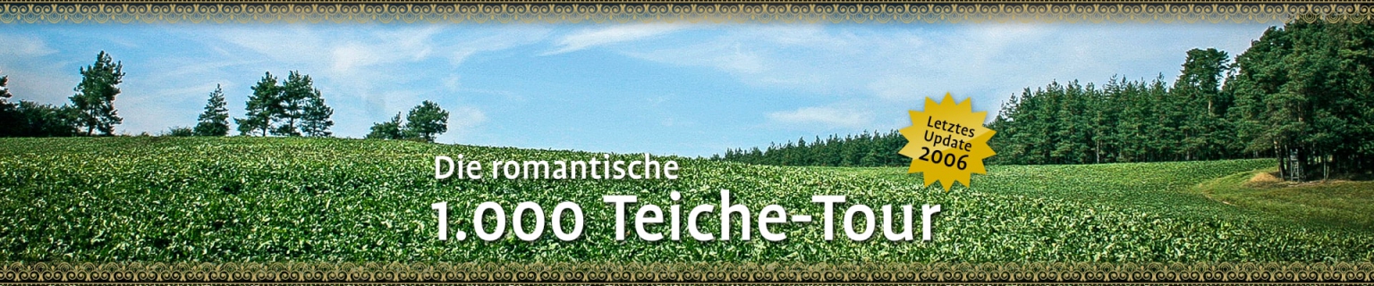 Die 1000 Teiche Tour in Franken Jetzt mit HINTERINDIEN.DE wandern