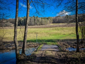 Die Brücke vorsichtig überqueren