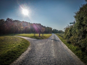 Weggabelung vor dem Staffelberg