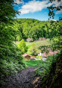 Weg hinunter in den Ort Hollenberg