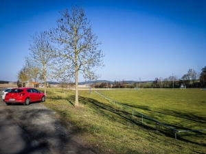 Parkplatz vor Hafenpreppach