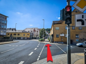 Immer geradeaus in Richtung Innenstadt
