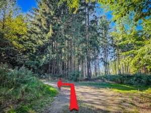 An nächster Einmündung nach links oben