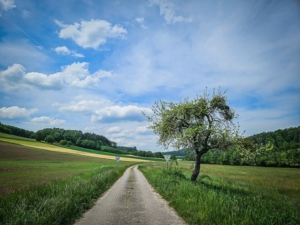 Bramberg Haßberge - Der Weg nach hinten ins Tal zur Burg Bramberg