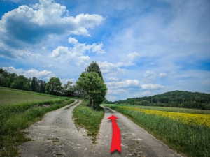 Nach dem Kruzifix rechts unten entlang weiter