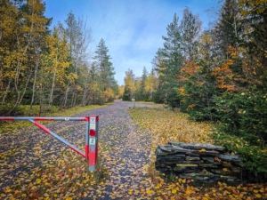 Weg hinauf zum oberen Teil des Schieferparks