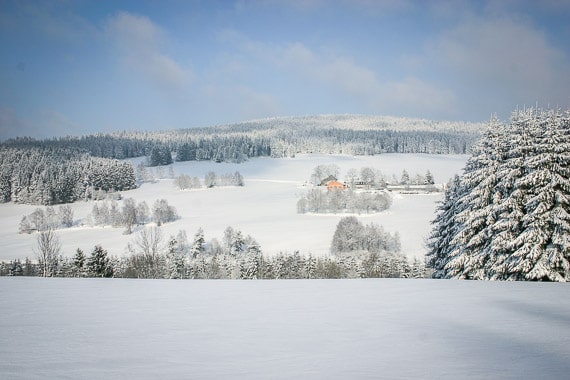 Schneeschuh-Wanderweg im Fichtelgebirge