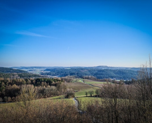 Auslbick von der Knockhütte oberhalb von Obernsees