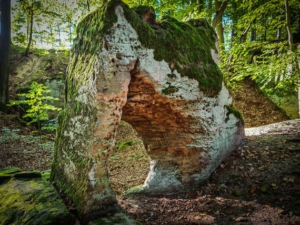 Der mystische Schlupfstein im Forst bei Buch