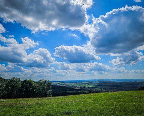 Blick vom Goldberg über Nemmersdorf hinweg