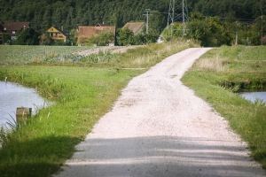 Weg zwischen zwei Weihern