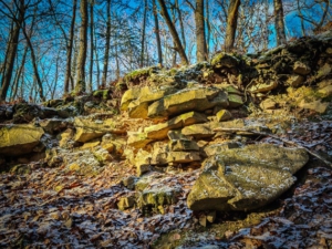 Ein alter Steinbruch als ausgewiesener Geologiepunkt