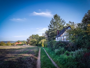 Kleines Haus mit Fachwerk