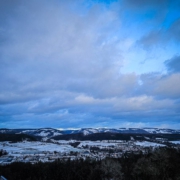 Ausblick von der Ruine Schaumburg auf den Thüringer Wald