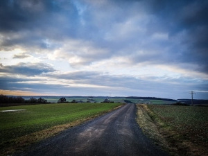 Weg auf der großen Freifläche