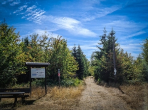 Vom Döbraberg Gipfel weg