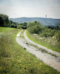 Breiter geschotterter Weg