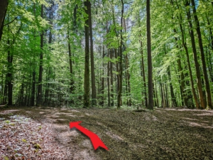 Weg knickt nach links