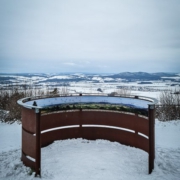 Winter an der Aussichtskanzel auf dem Veitsberg