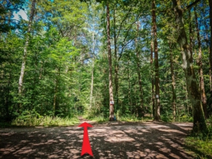 Gerade über große Kreuzung hinweg